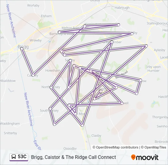 53C Bus Line Map