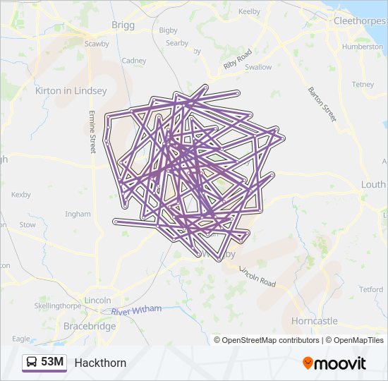 53M Bus Line Map