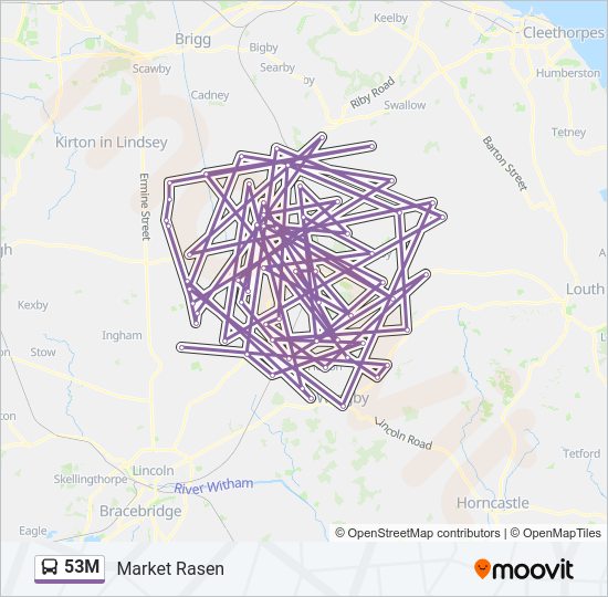 53M Bus Line Map