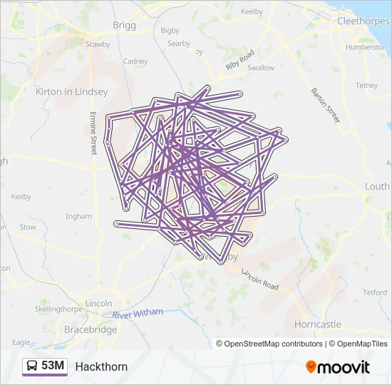 53M Bus Line Map