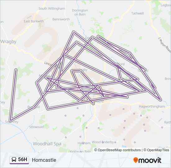 56H Bus Line Map