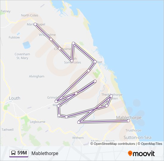 59M Bus Line Map