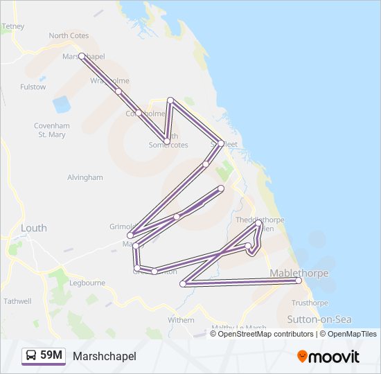 59M bus Line Map