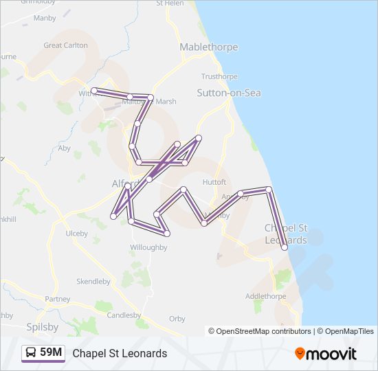 59M Bus Line Map