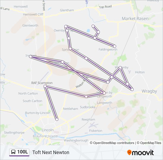100L Bus Line Map