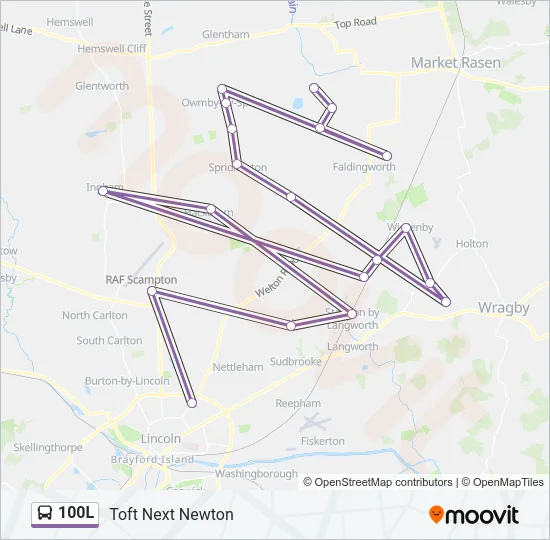 100L Bus Line Map