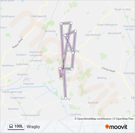 100L Bus Line Map