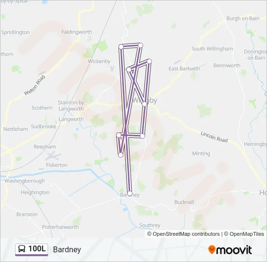 100L Bus Line Map