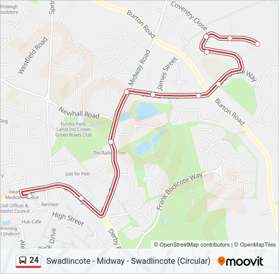 24 Bus Line Map