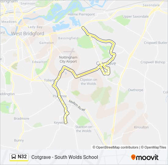 N32 Bus Line Map
