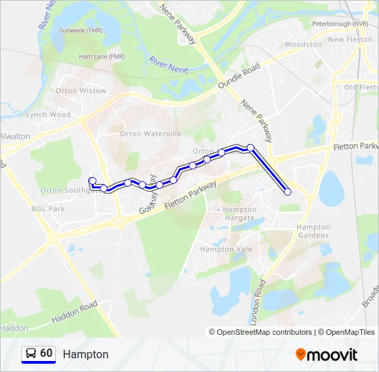 60 Bus Line Map