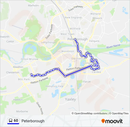 60 Bus Line Map