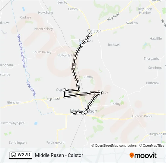 W27D Bus Line Map