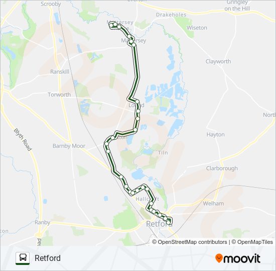 27|NOTTSBUS CONNECT bus Line Map