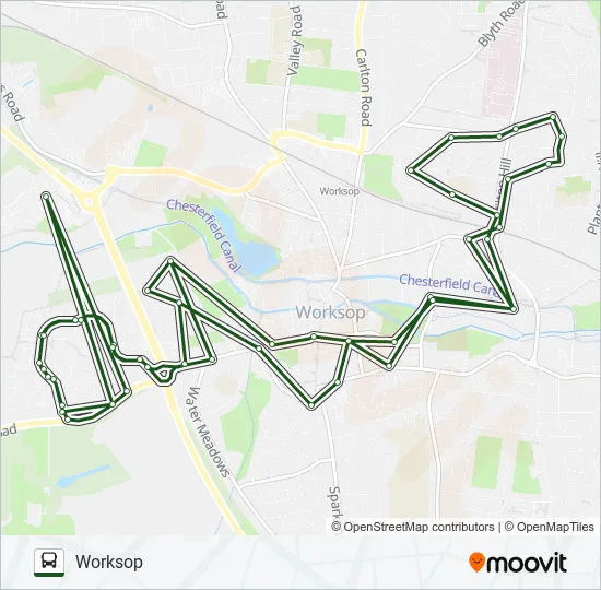 108|NOTTSBUS CONNECT Bus Line Map