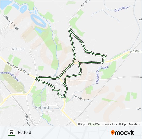 123|NOTTSBUS CONNECT Bus Line Map