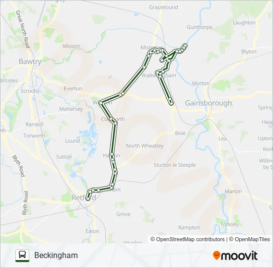 197|NOTTSBUS CONNECT Bus Line Map