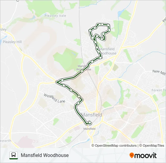 204|NOTTSBUS CONNECT Bus Line Map