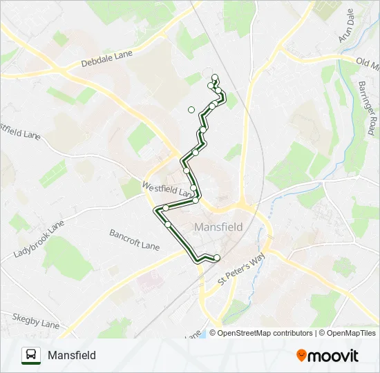 205|NOTTSBUS CONNECT Bus Line Map