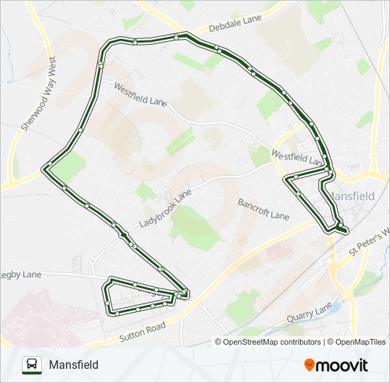 217|NOTTSBUS CONNECT Bus Line Map