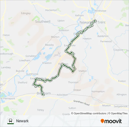 354|NOTTSBUS CONNECT Bus Line Map