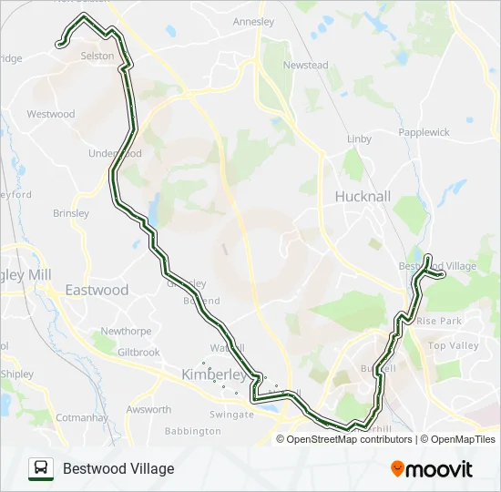 528|NOTTSBUS CONNECT Bus Line Map