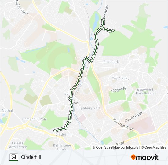 528|NOTTSBUS CONNECT Bus Line Map