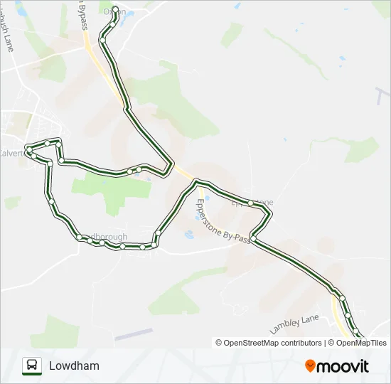 747|NOTTSBUS CONNECT Bus Line Map