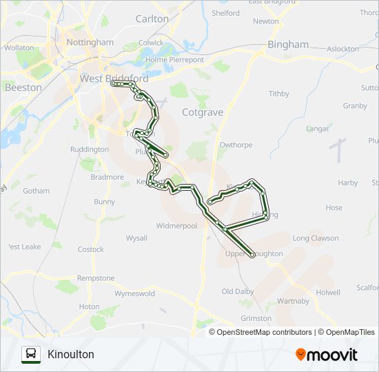 853nottsbus connect Route Schedules, Stops & Maps Kinoulton (Updated)