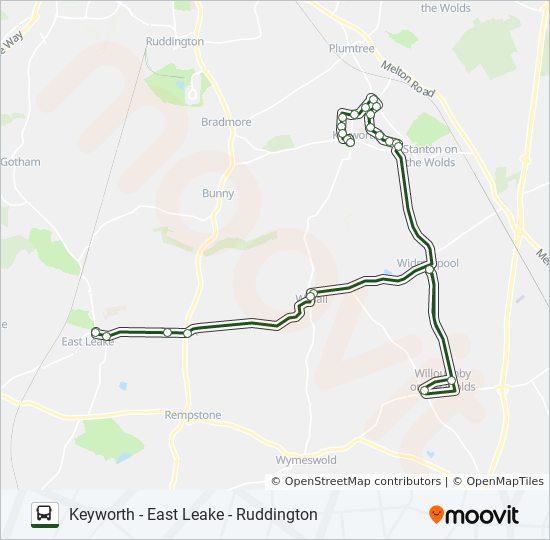 863|NOTTSBUS CONNECT Bus Line Map