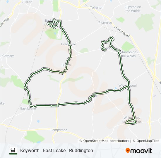 863|NOTTSBUS CONNECT Bus Line Map