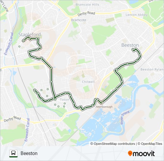 510|NOTTSBUS ECONNECT Bus Line Map