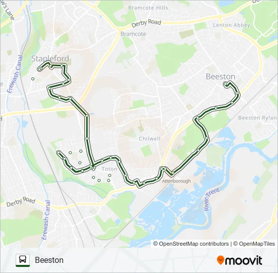 510|NOTTSBUS ECONNECT Bus Line Map