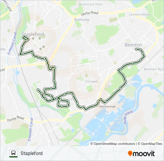 510|NOTTSBUS ECONNECT Bus Line Map