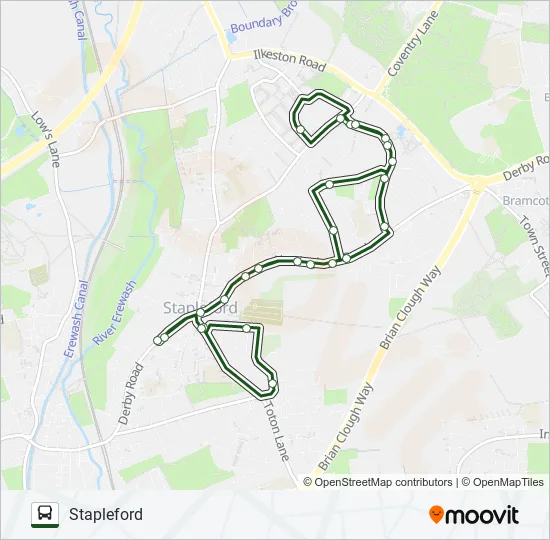 511|NOTTSBUS ECONNECT Bus Line Map