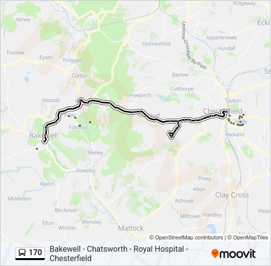 170 bus Line Map