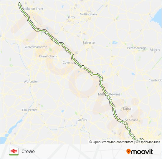 Berkhamsted Train Line Map West Midlands Railway Route: Schedules, Stops & Maps - Crewe (Updated)