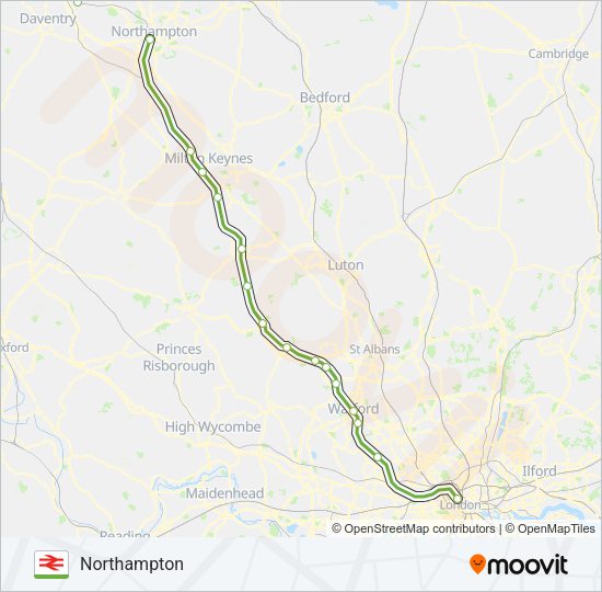 WEST MIDLANDS RAILWAY Train Line Map