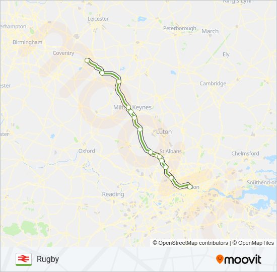 WEST MIDLANDS RAILWAY Train Line Map