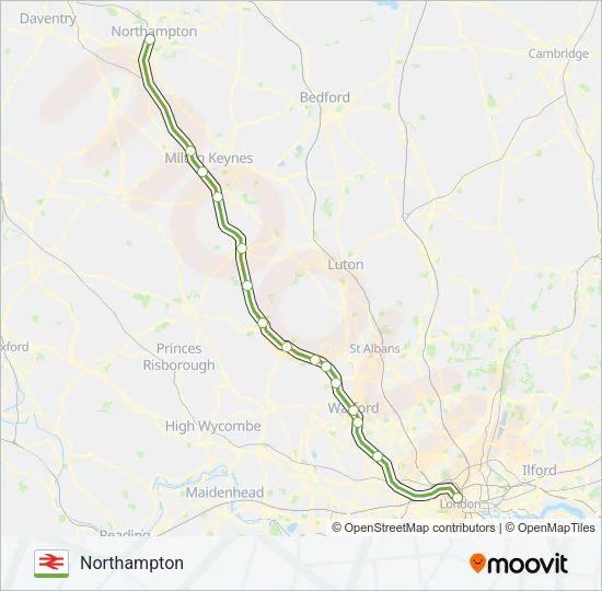 WEST MIDLANDS RAILWAY Train Line Map
