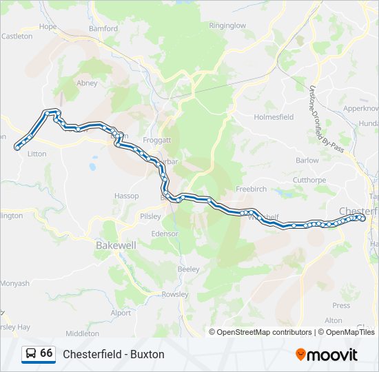 66 Bus Line Map