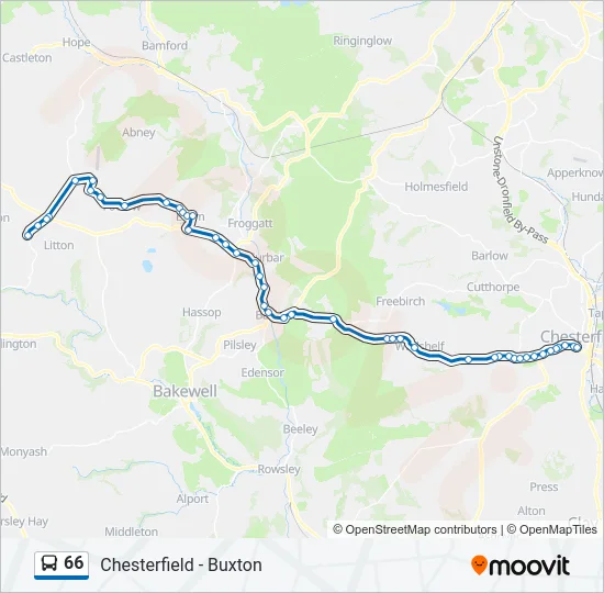 66 Bus Line Map
