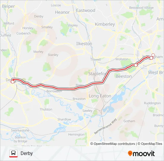 RED ARROW Bus Line Map