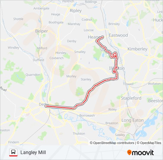 ilkeston flyer Route: Schedules, Stops & Maps - Langley Mill (Updated)