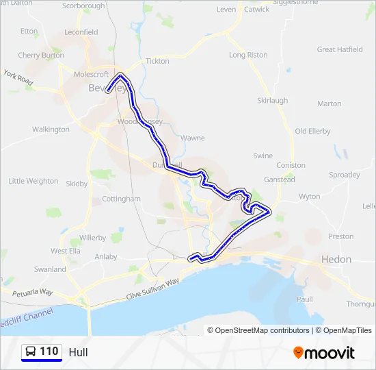 110 Route: Schedules, Stops & Maps - Hull (Updated)