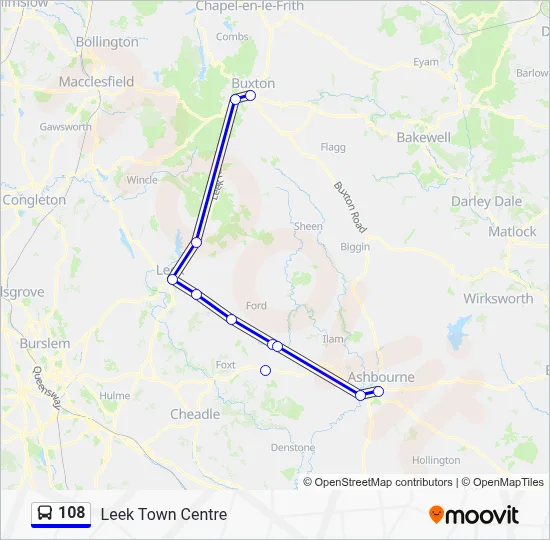 108 Bus Line Map