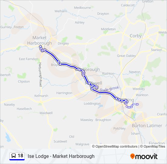 18 Bus Line Map