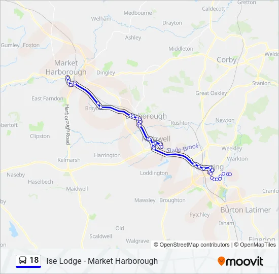 18 Bus Line Map