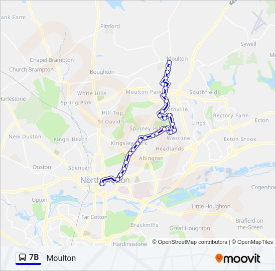 7B bus Line Map