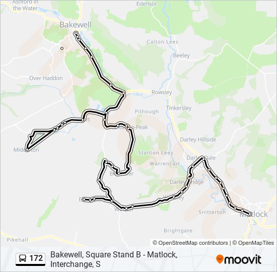 172 bus Line Map